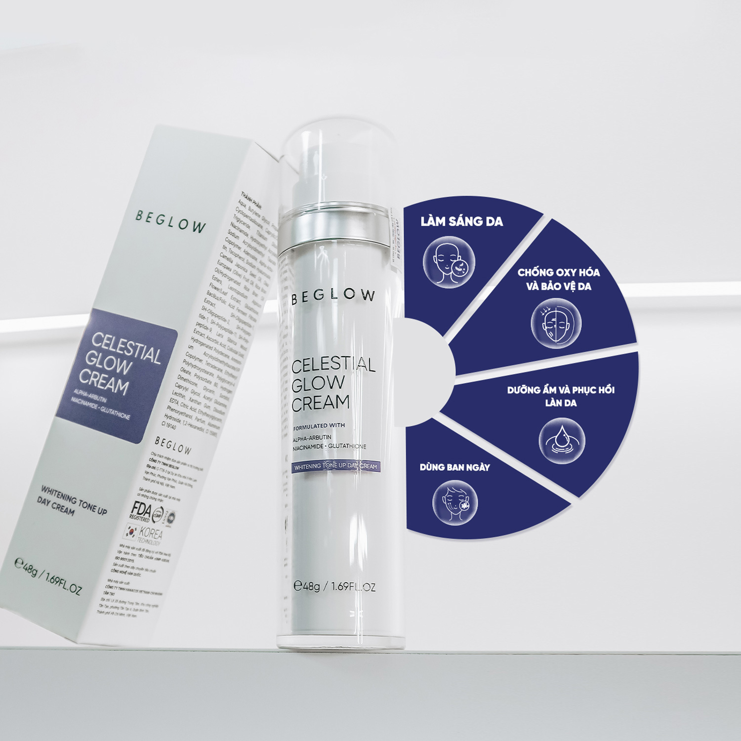 Kem Dưỡng Ngày Beglow 48g